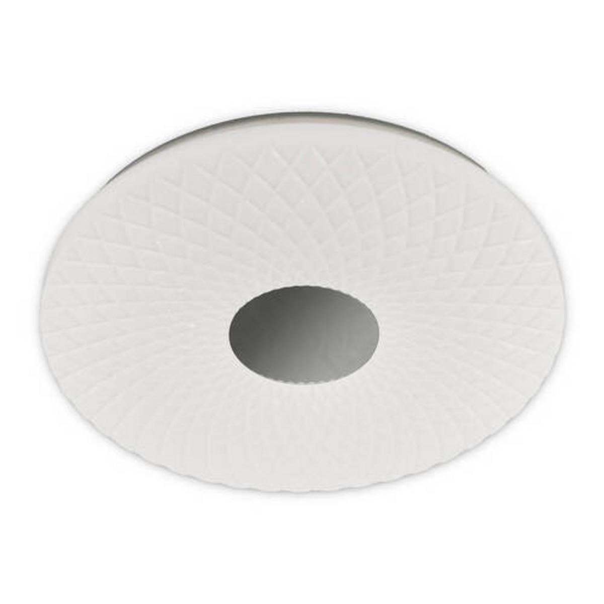LED-Deckenleuchte Porto Ø 48 cm Rund - Weiß, Design, Kunststoff/Metall (48/8cm) - Näve