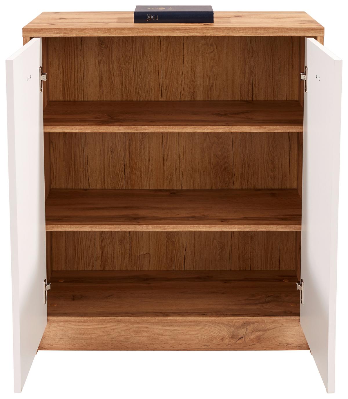 KOMODA 4-YOU NEW YUK03 - biela/farba duba, Modern, kompozitné drevo/plast (74/85,4/34,6cm)