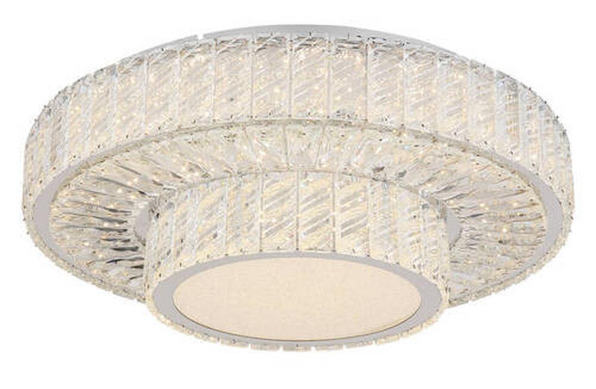 Led Mennyezeti Lámpa 67162-50d - krómszínű/átlátszó, Konventionell, Üveg/fém (50/17,3cm) - Globo