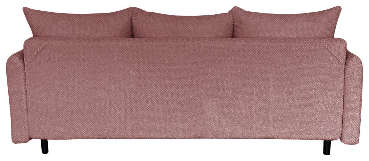 Schlafsofa Mit Bettkasten Rose Rosa B: 218 Cm - Schwarz/Rosa, Design, Textil (218/96/102cm) - MID.YOU