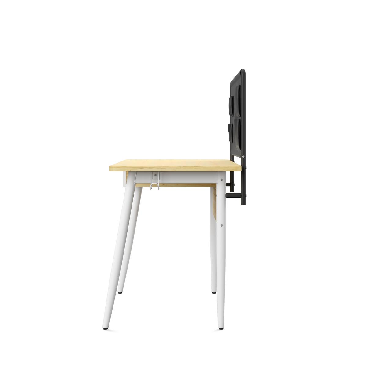 Schreibtisch Freemont Weiß Eichefarben L: 120 cm - Eichefarben/Weiß, Design, Holzwerkstoff/Metall (120/76/60cm) - MID.YOU
