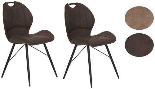 Schalenstuhl Kate S Anthrazit Gepolstert 2er-Set - Anthrazit/Schwarz, MODERN, Textil/Metall (50/86/56cm) - MID.YOU