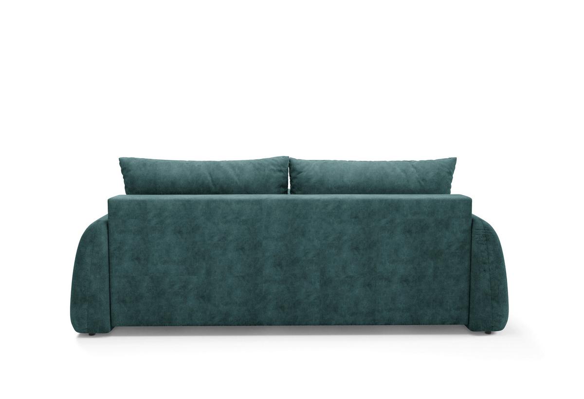 Schlafsofa Geronimo Petrol B: 252cm - Petrol/Schwarz, Design, Textil (252/93/167cm) - Livetastic