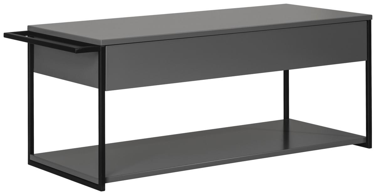Waschtischunterschrank New York B: 107,5cm Grau - Schwarz/Grau, MODERN, Holzwerkstoff/Metall (107,5/43,5/47,5cm) - MID.YOU