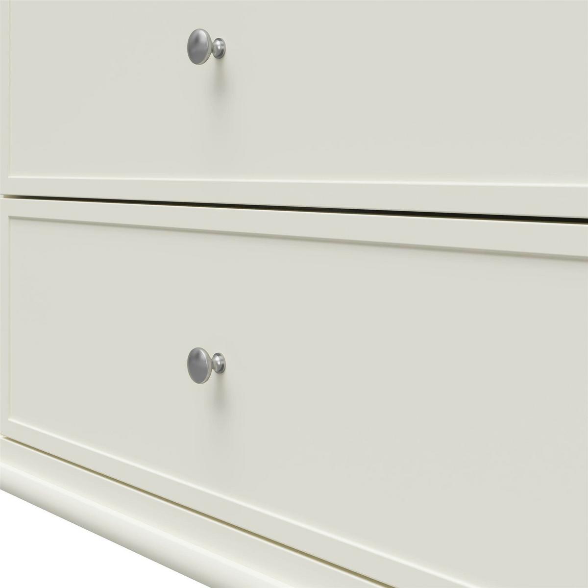 Kommode Franklin Weiß B: 141cm - Weiß, Design, Holzwerkstoff/Metall (141/85/41cm) - MID.YOU