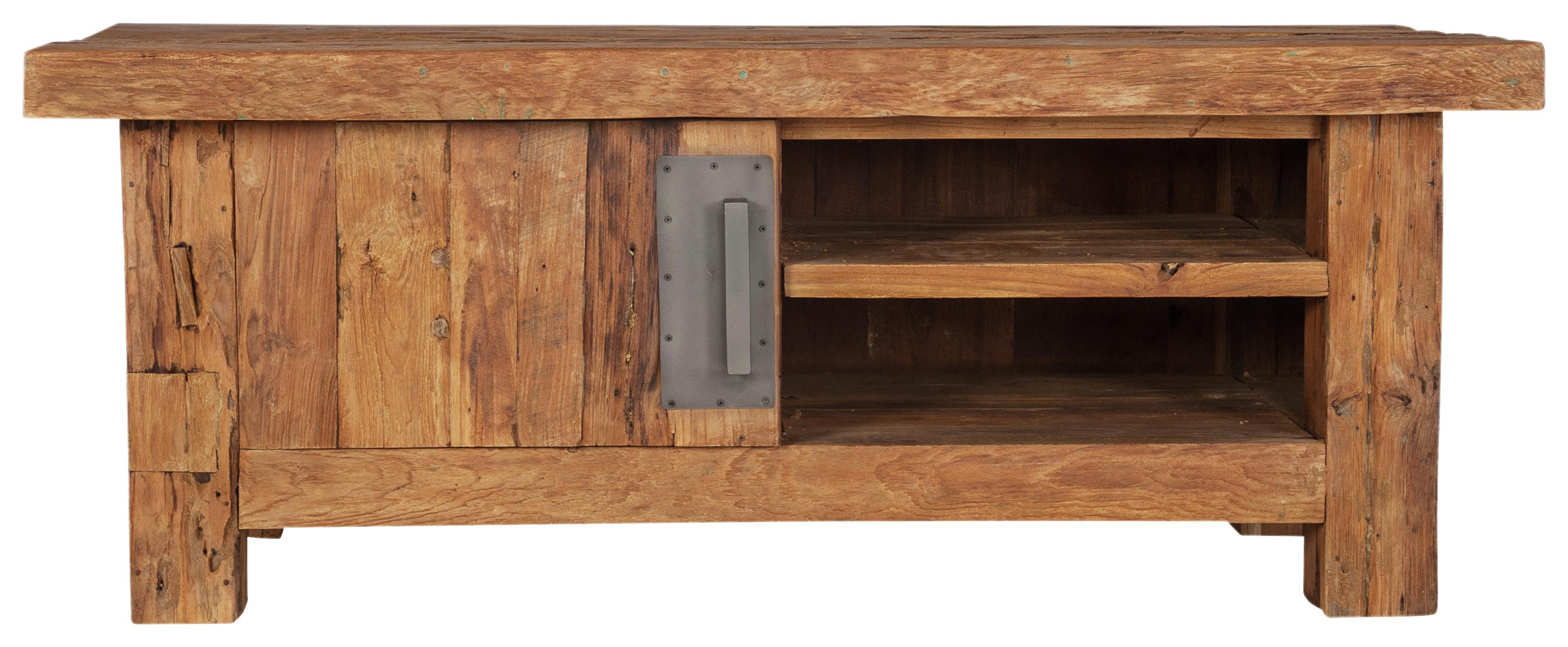 Lowboard Coruna B: 130 cm Teakholz - Naturfarben, Basics, Holz (130/50/45cm)