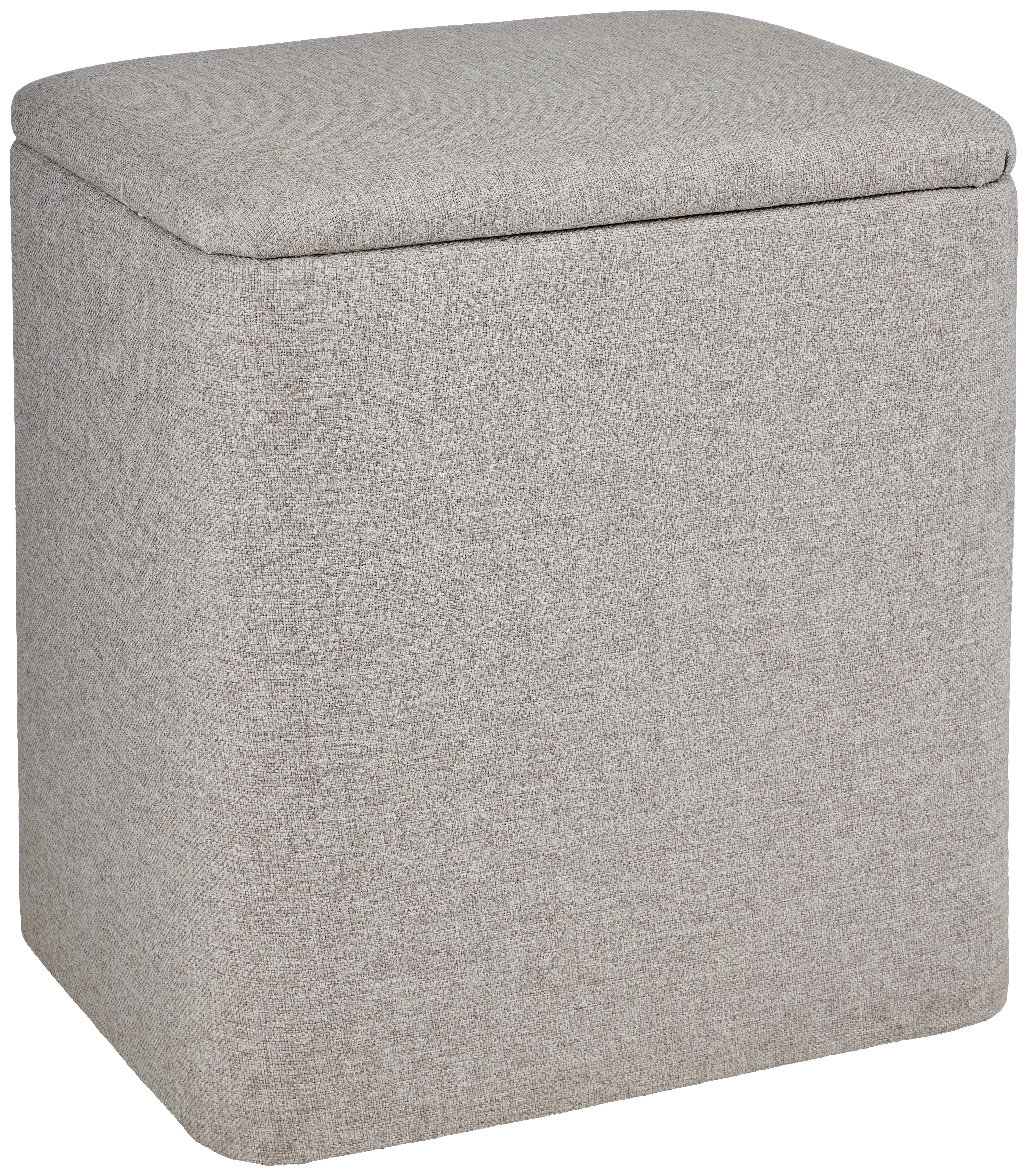 Wäschetonne Sandra - Hellgrau/Grau, Basics, Holz/Textil (48/38/53cm) - Luca Bessoni