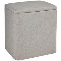 WÄSCHETONNE SANDRA - Hellgrau/Grau, Basics, Holz/Textil (48/38/53cm) - Luca Bessoni