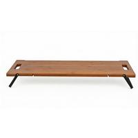 Tablett Till aus Bambus L: 66 cm - Naturfarben, MODERN, Holz/Metall (66/25/1,8cm) - James Wood