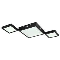 LED-Deckenleuchte L: 71 cm, 1-Flammig - Opal/Schwarz, Design, Kunststoff/Metall (71/31/4,5cm) - Globo