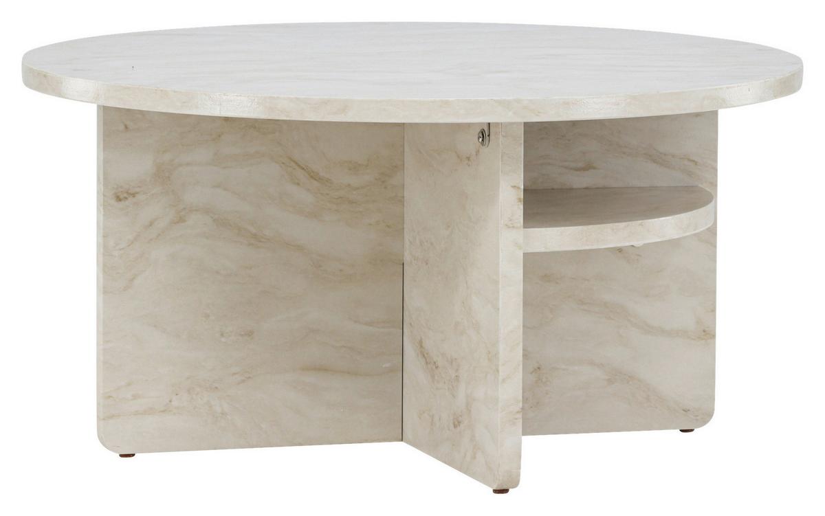 Couchtisch Ålesund - Beige, Design, Holzwerkstoff (85/85/42cm) - Livetastic