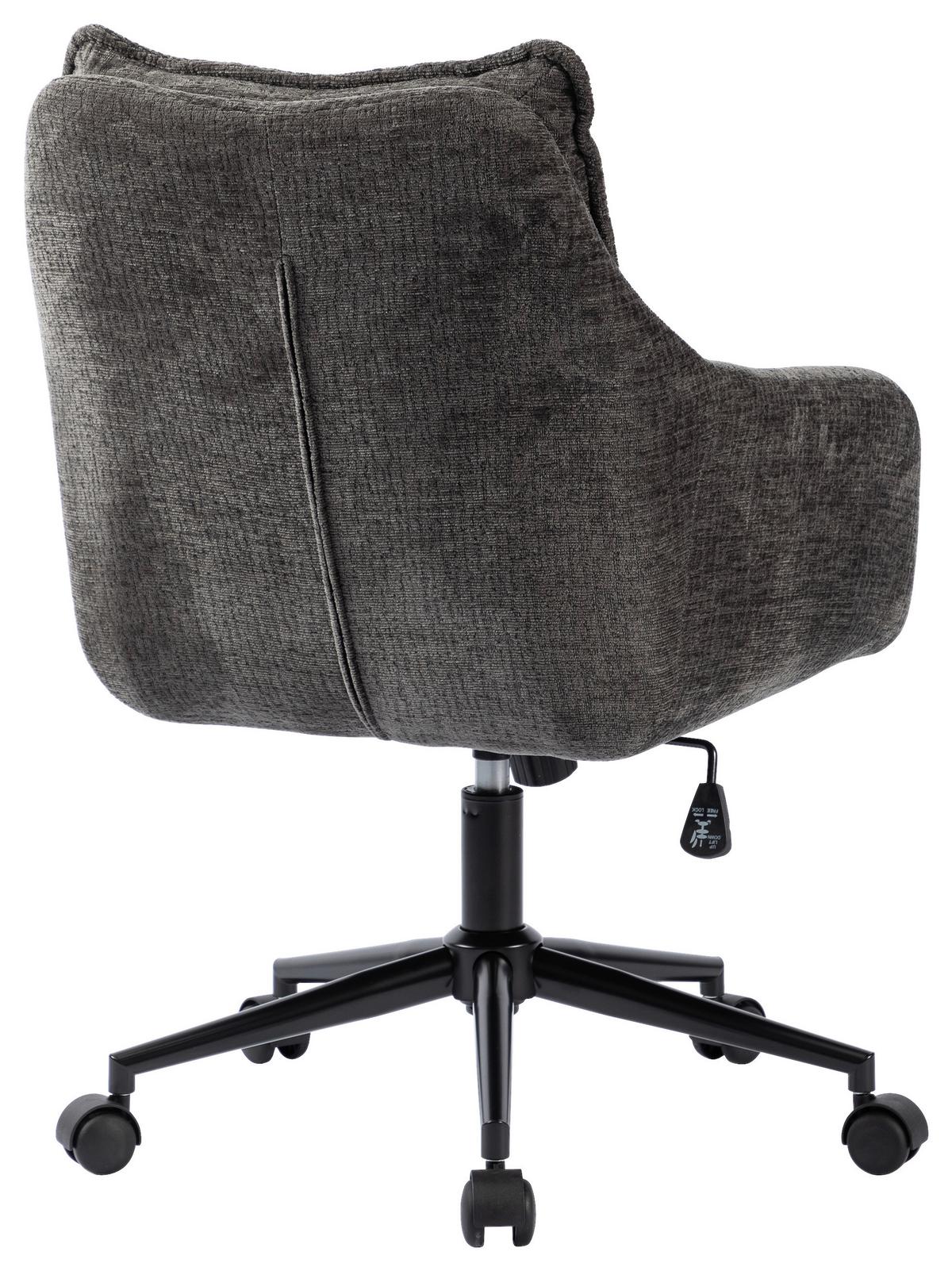 Drehstuhl Siena Grau B: 58 cm - Schwarz/Grau, MODERN, Kunststoff/Textil (58/85-93/58cm) - MID.YOU