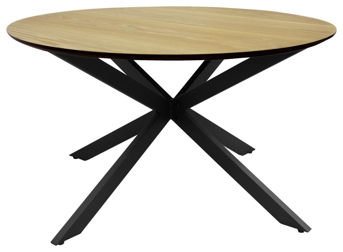Couchtisch Linda - Schwarz/Naturfarben, MODERN, Holzwerkstoff/Metall (80/45/80cm)