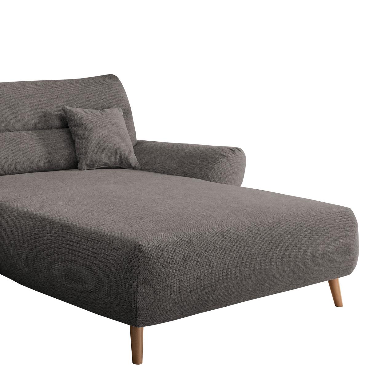 Ecksofa Drago Graubraun S: 290x166 cm - Wildeiche/Graubraun, MODERN, Textil (290/166cm) - MID.YOU
