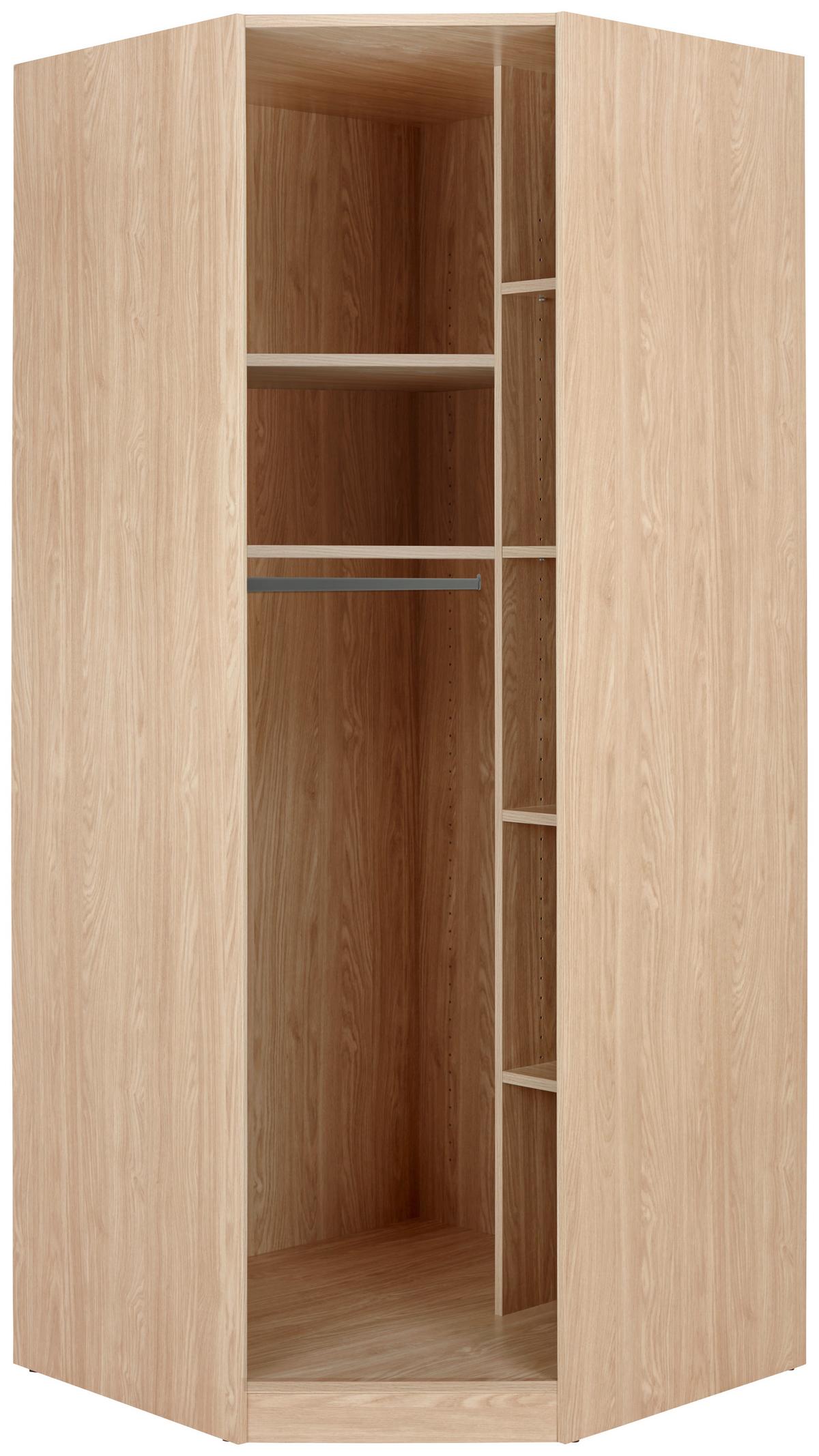 Eckschrank 91,1 Cm Unit Eichefarben - Eichefarben, MODERN, Holzwerkstoff (91,1/210/91,1cm) - Ondega