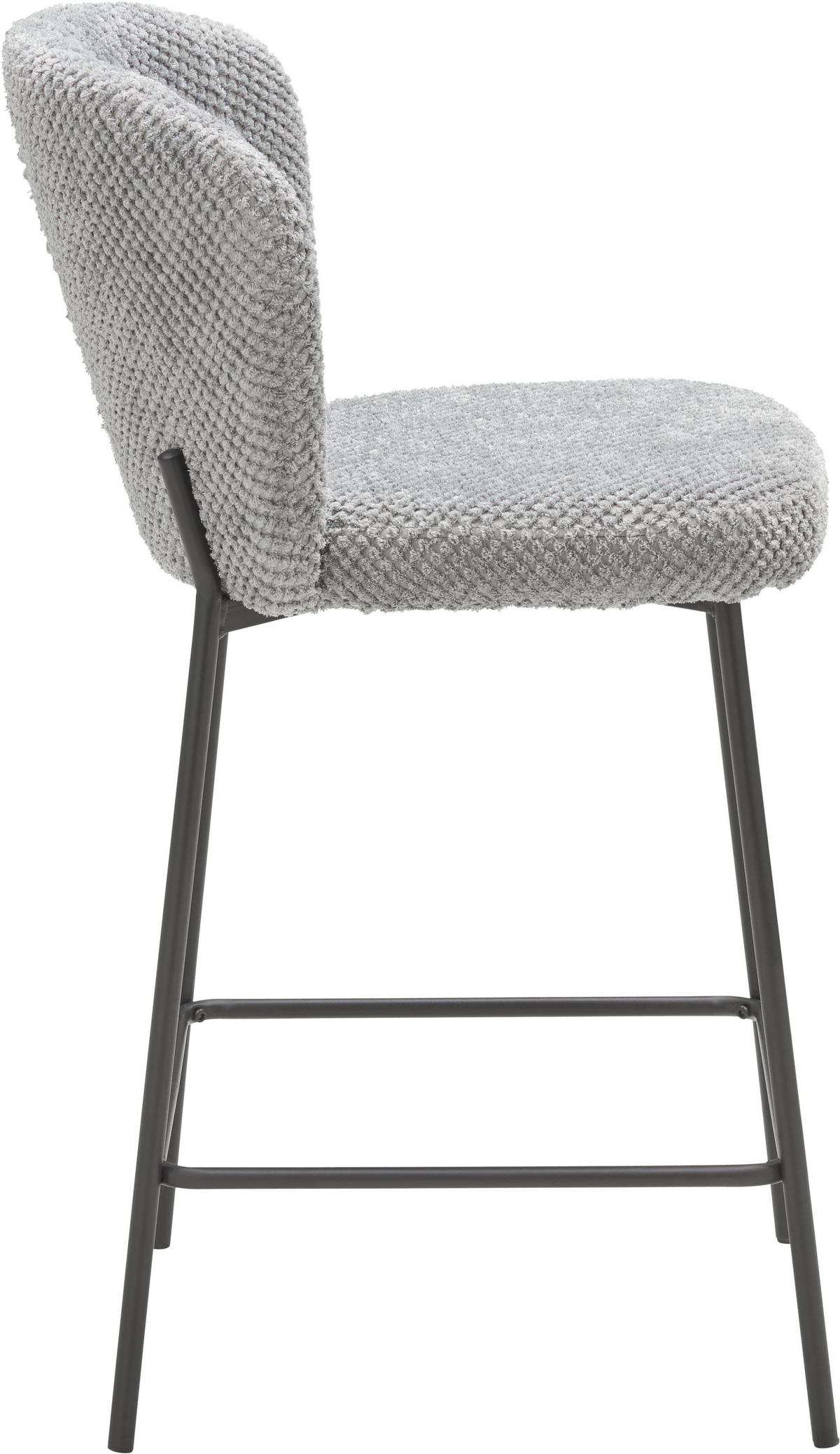 Barhocker Paris - Schwarz/Grau, LIFESTYLE, Holz/Textil (55/101/59cm) - Livetastic