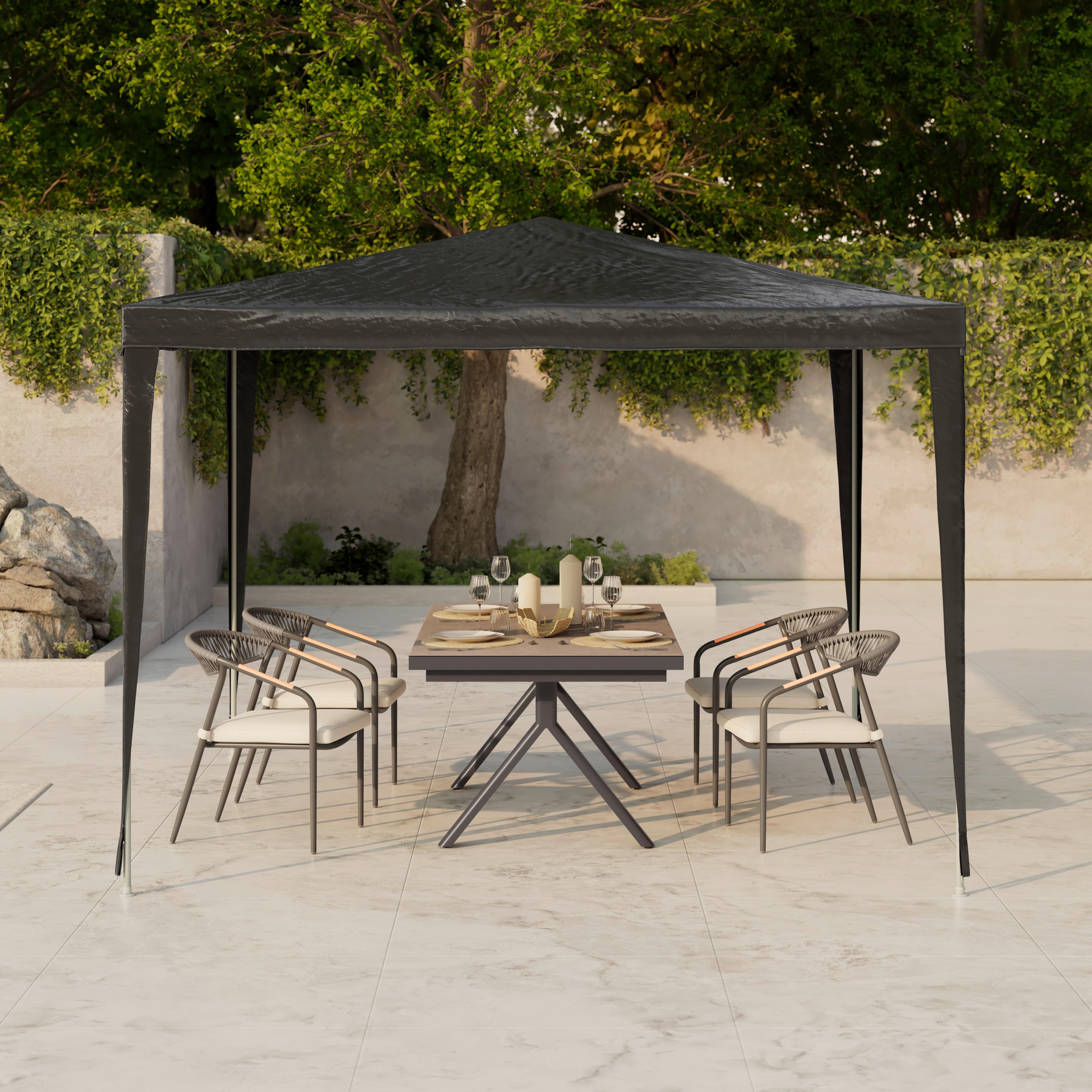 ZAHRADNÍ ALTÁN LUI - bílá/tmavě šedá, Basics, kov/textil (300/245/300cm)