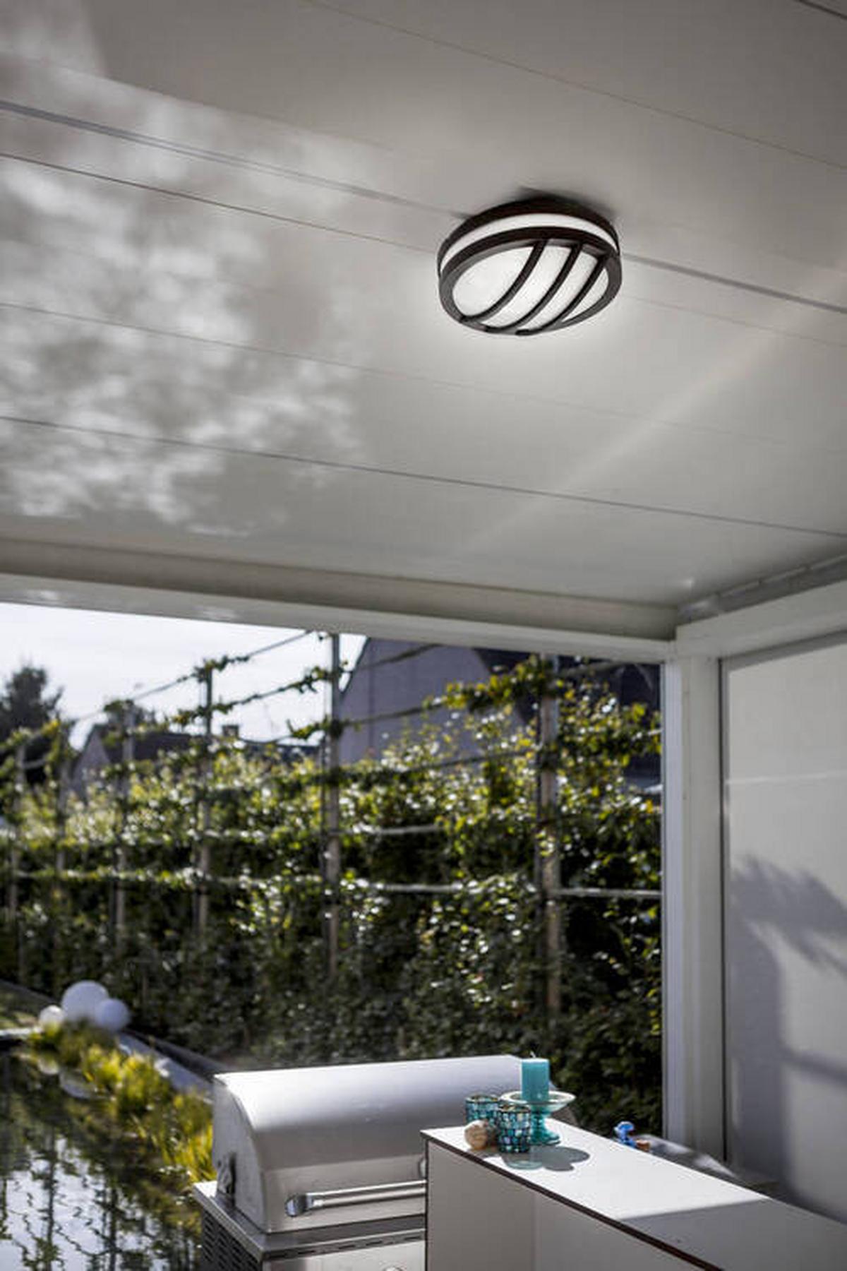 Außenleuchte Seine 60 Watt, Kunststoff - Anthrazit/Weiß, Design, Kunststoff/Metall (26,00/10,20cm)