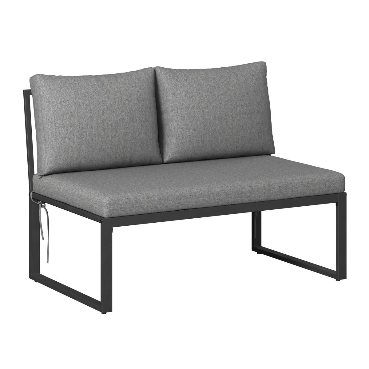 Loungegarnitur Salvador - Dunkelgrau/Grau, MODERN, Holzwerkstoff/Textil (165/72/68cm) - Beldano