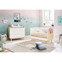 Babyzimmer 090043b Round - Ahornfarben/Weiß, Design, Holzwerkstoff - Pinolino