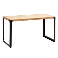 Jedálenský stôl 140 - čierna/farba akácie, Design, kov/drevo (140/76/80cm) - MID.YOU