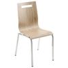 Besucherstuhl My Life Eiche teilmassiv - Chromfarben/Eichefarben, Basics, Holz/Metall (48/87/55cm) - MID.YOU