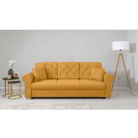 Schlafsofa Arles, Gelb 40 B: 240 Cm - Gelb/Buchefarben, Design, Textil (240/94/98cm) - MID.YOU