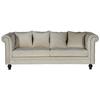 Chesterfield-Sofa Velvet - Creme, Design, Textil (217/80/88cm) - Livetastic