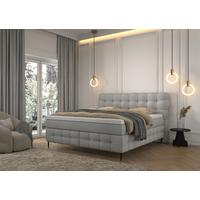 Boxspring- Ágy Scarlett 180/200cm - bézs, Konventionell, faalapú anyag/textil (180/200cm)