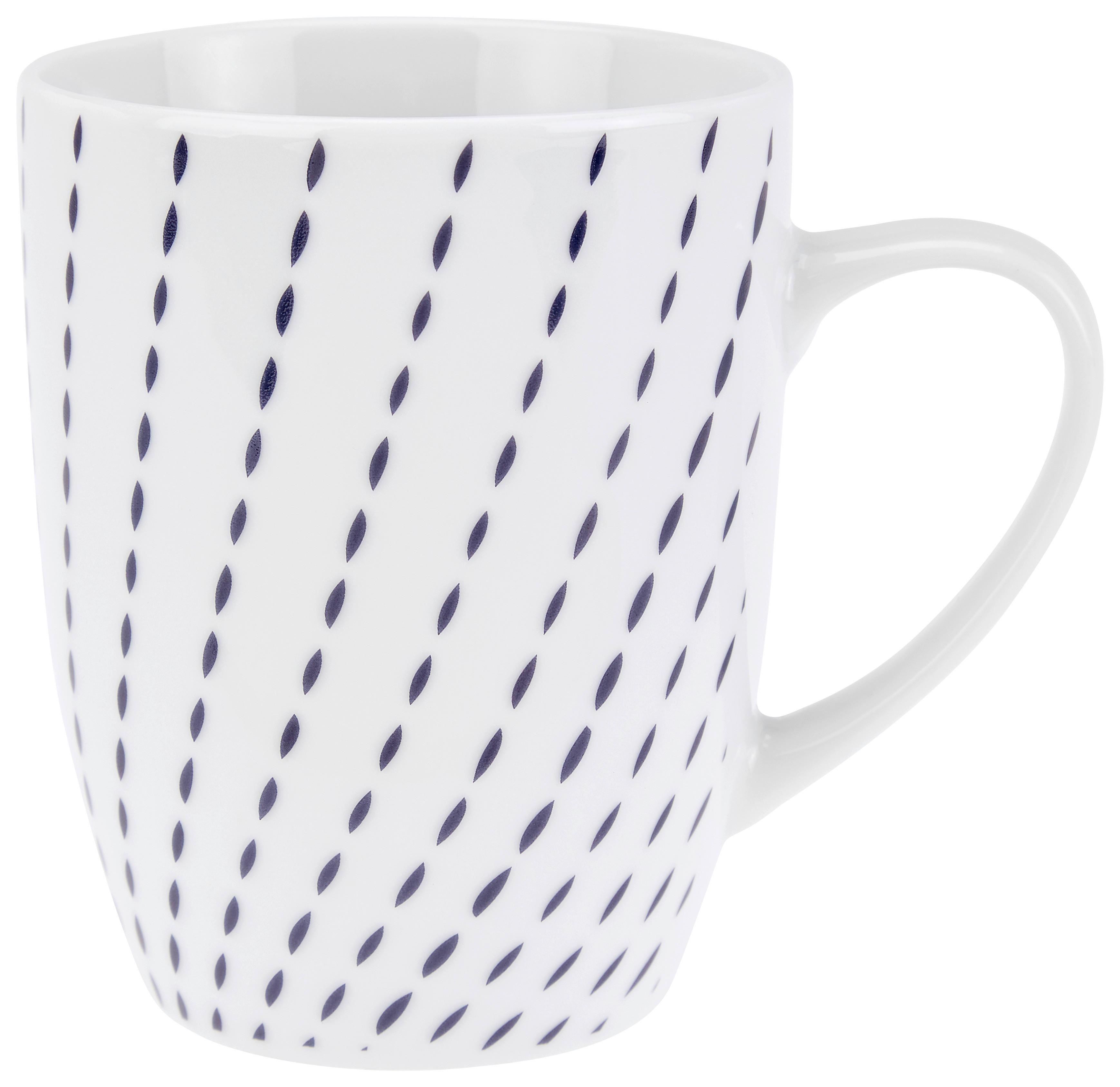 Kávésbögre Kb. 320ml - kék/fehér, Modern, kerámia (8/10,4cm) - Luca Bessoni