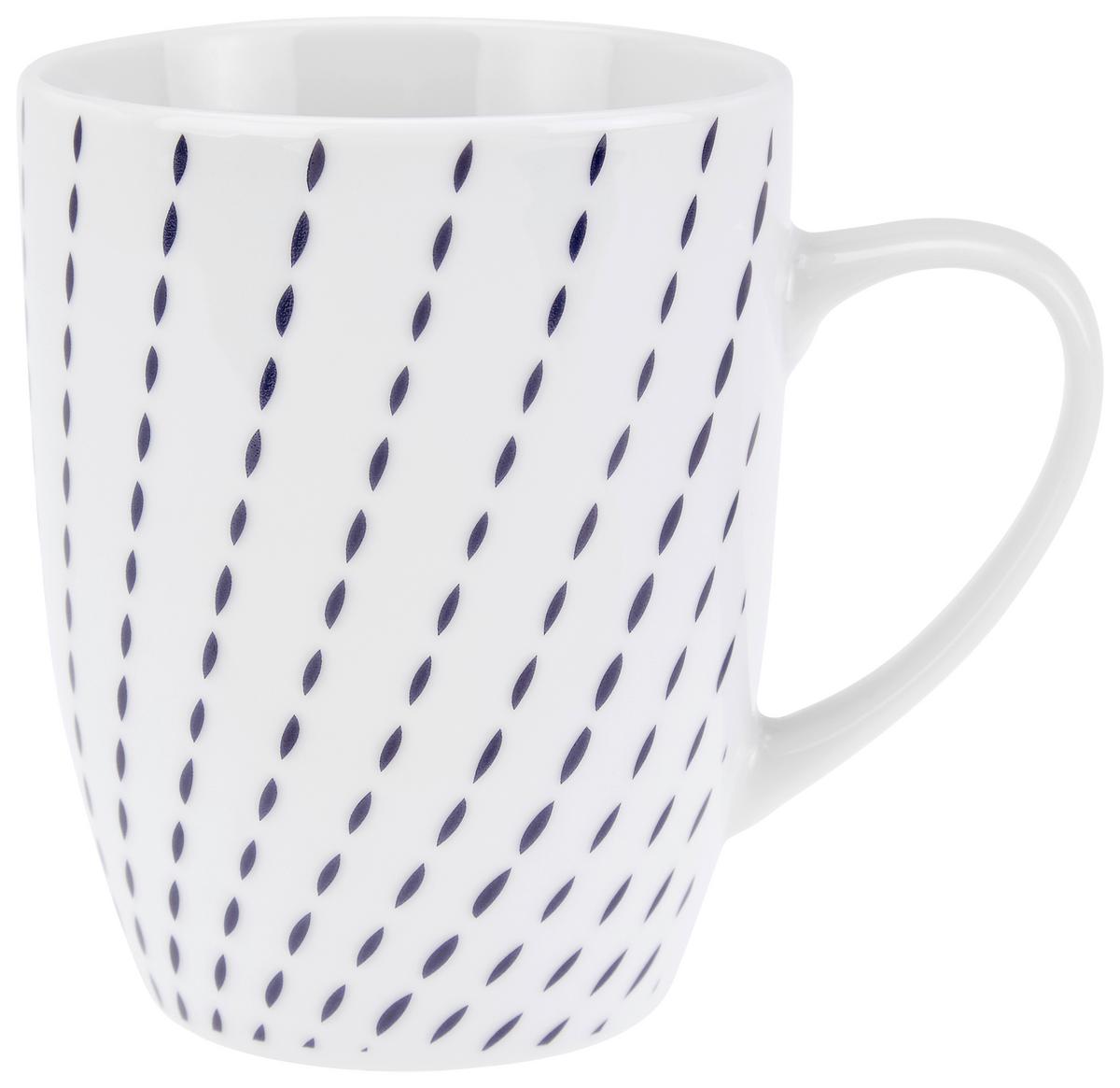 Kávésbögre Kb. 320ml - kék/fehér, Modern, kerámia (8/10,4cm) - Luca Bessoni