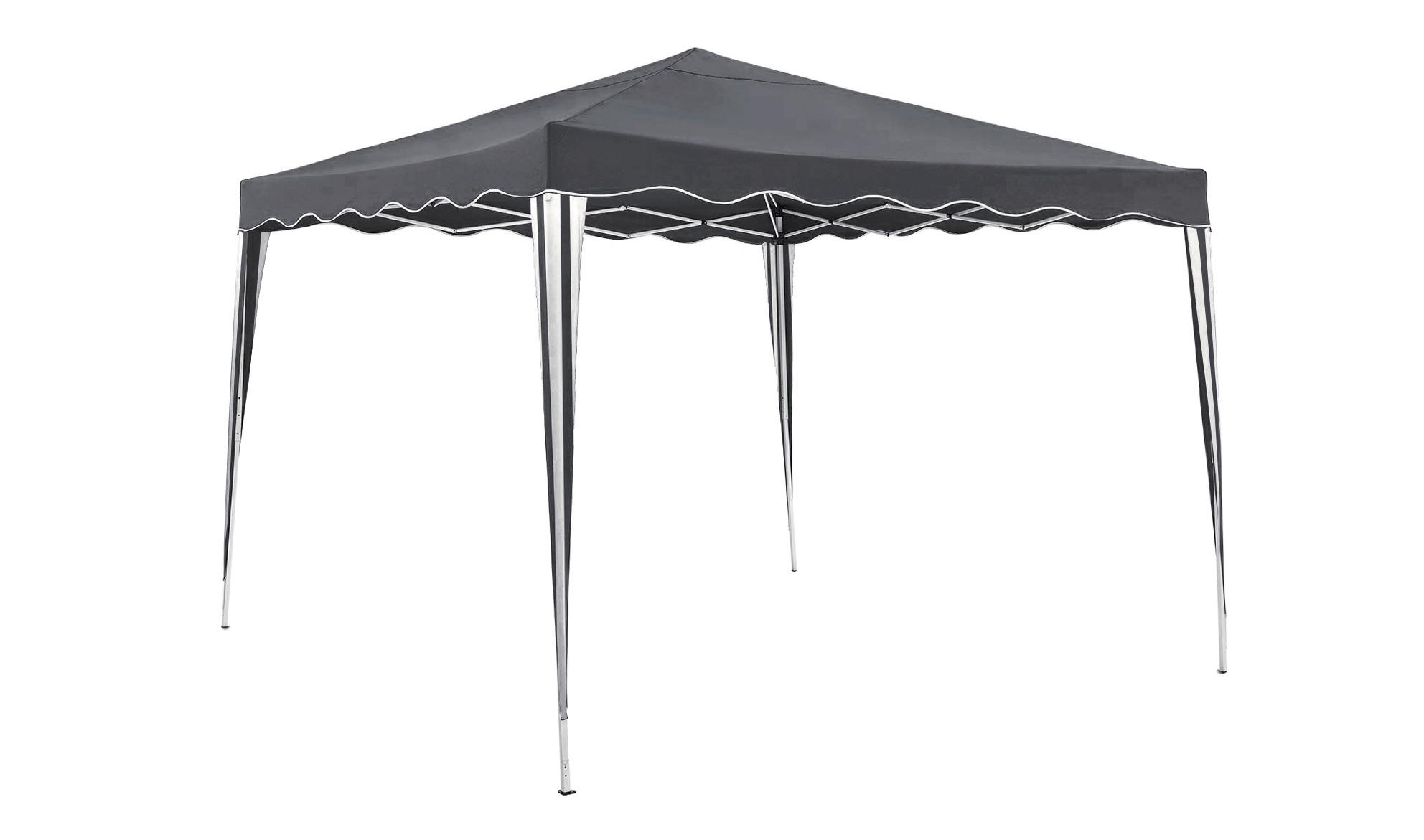 Pavillon Ganges - Grau, Basics, Kunststoff/Metall (295/260/295cm) - Gardenson