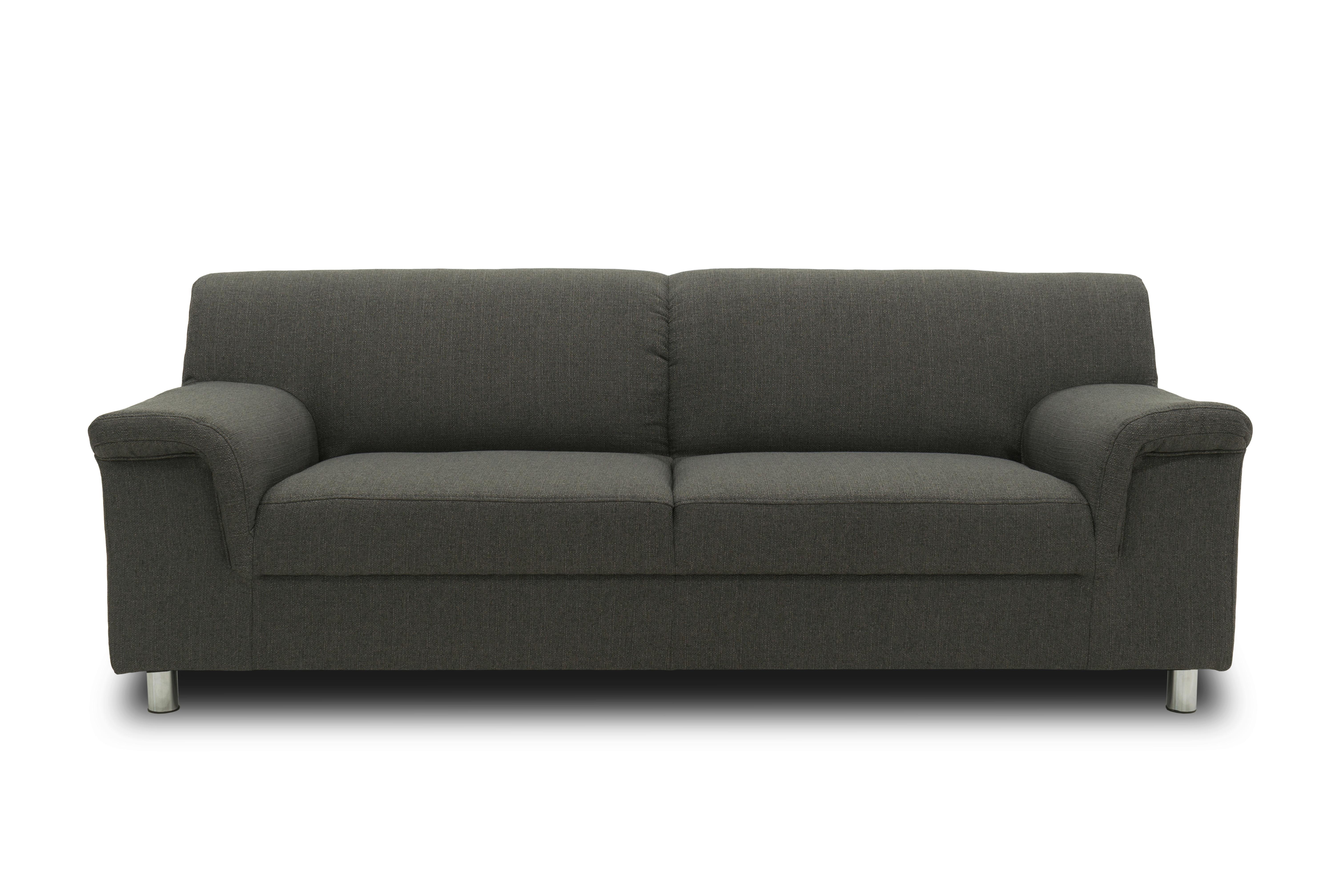 3-sitzer-sofa Jamie Rücken Echt Schlammfarben Webstoff - Chromfarben/Schlammfarben, KONVENTIONELL, Textil (190/72/80cm) - MID.YOU