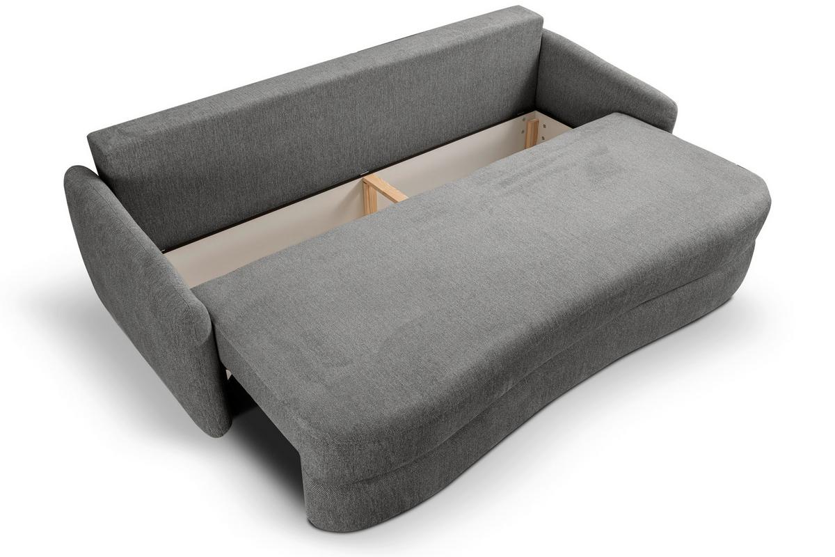 Schlafsofa Diana Grau B: 231cm - Schwarz/Grau, Basics, Holz/Textil (231/93/108cm) - MID.YOU