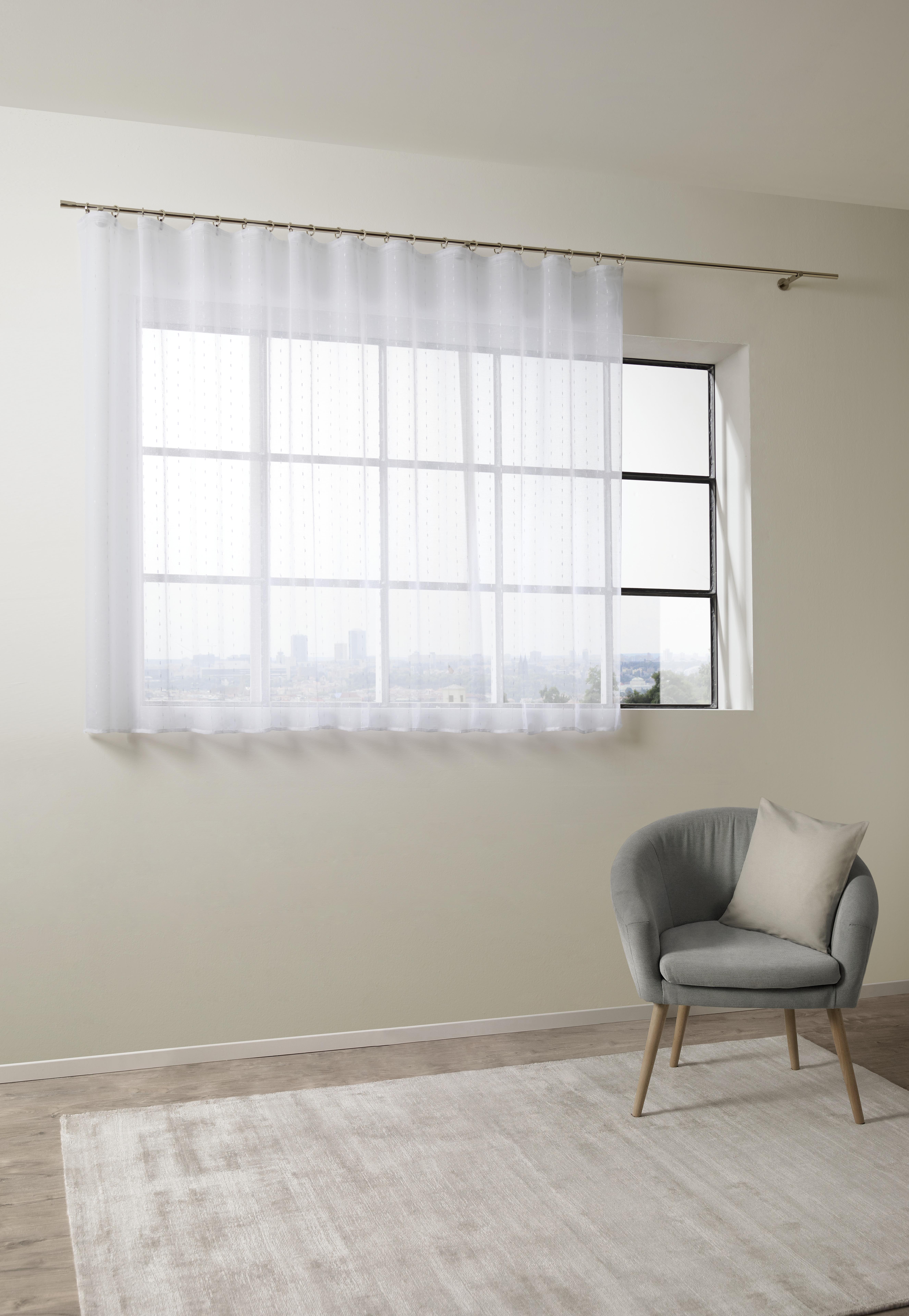 Kusová záclona Lisa store 1, 300/140cm - biela, Romantik / Landhaus, textil (300/145cm) - Modern Living