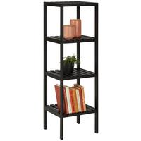 REGÁL LILLY - černá, Moderní, kompozitní dřevo (34/110/33cm) - Mömax