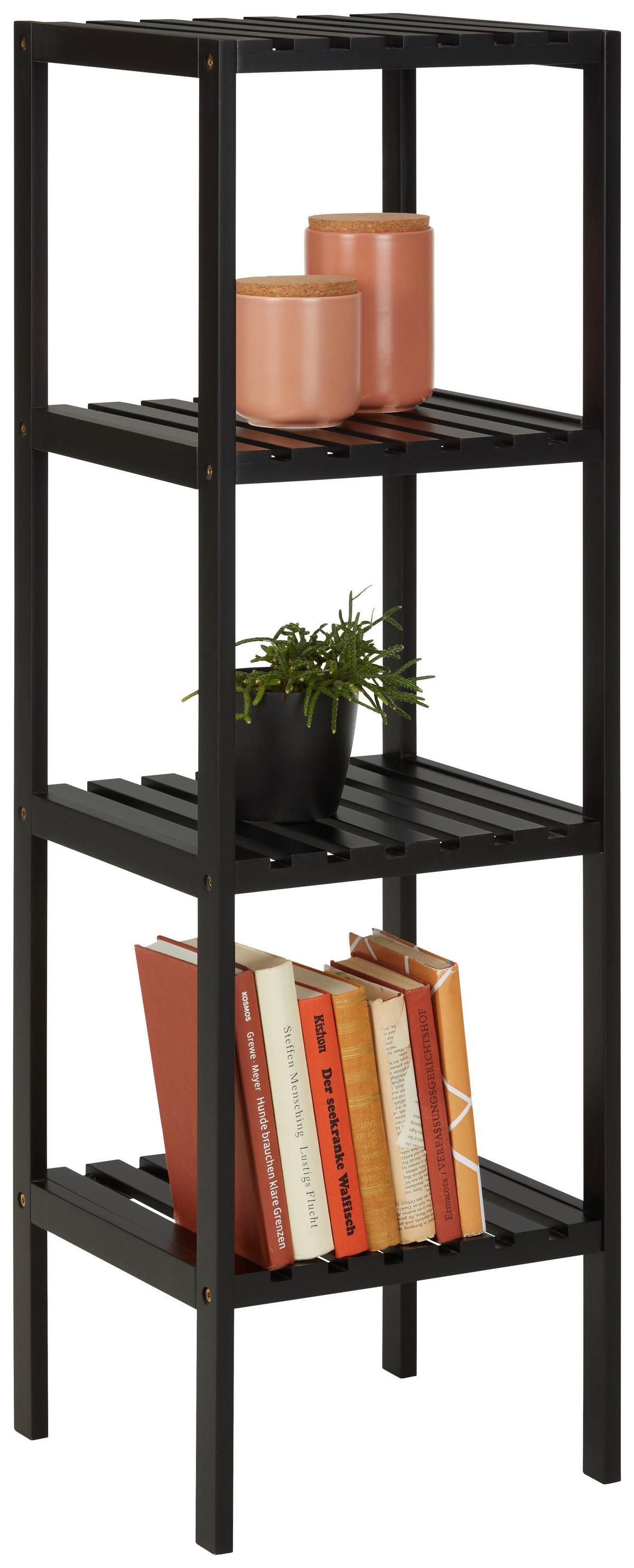 REGÁL LILLY - černá, Moderní, kompozitní dřevo (34/110/33cm) - Mömax