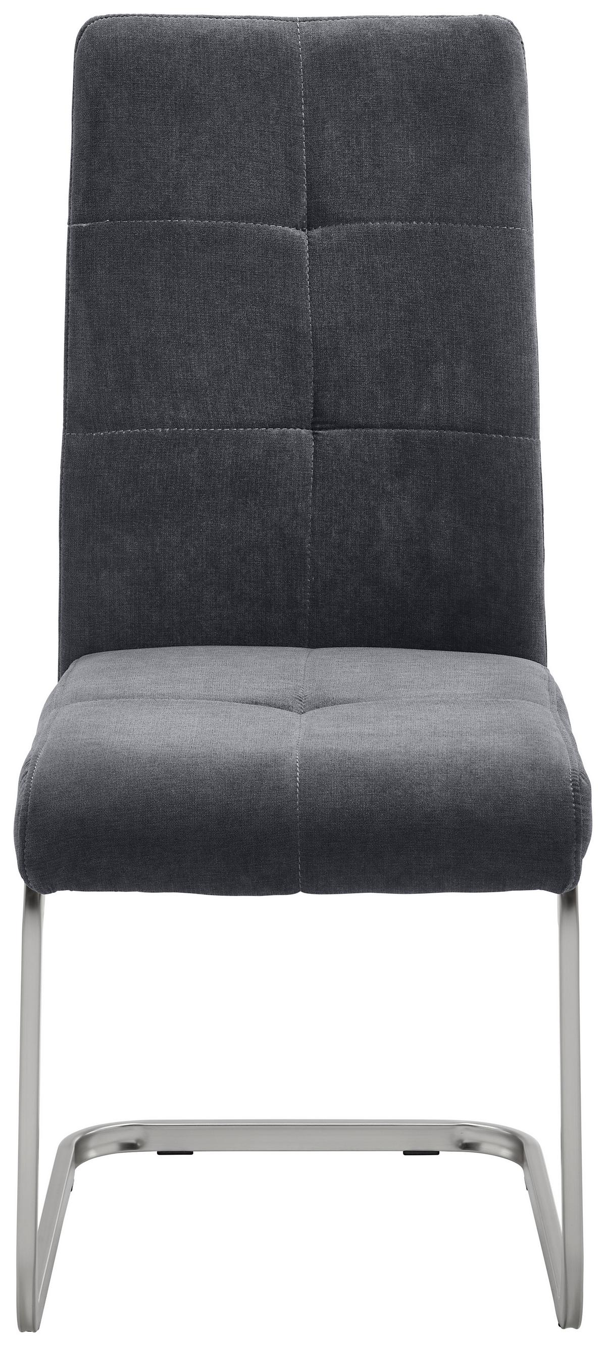 Židle Lucie - šedá/barvy chromu, Moderní, kov/dřevo (42,5/98/45cm) - Modern Living