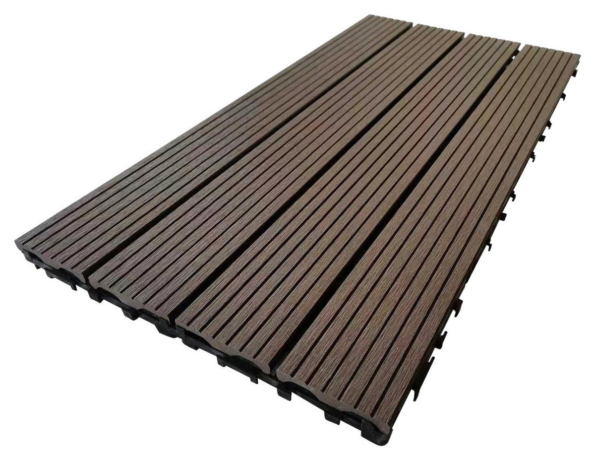 Terrassenfliese Puerto Picolo WPC, Cappuccino, 6 Stück - Cappuccino, KONVENTIONELL, Holzwerkstoff (60/30/2.4cm) - Prestige Home