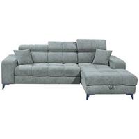 Ecksofa Sydney Hellblau S: 268/172 Cm - Schwarz/Hellblau, KONVENTIONELL, Textil (268/172cm) - MID.YOU