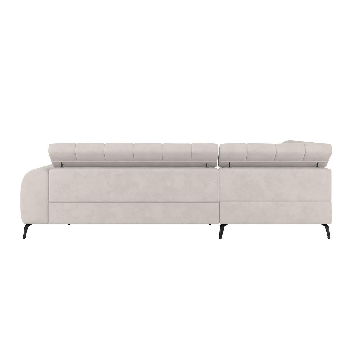 Ecksofa Volf Links New Weiß, S: 203x261 cm - Schwarz/Weiß, Trend, Kunststoff/Textil (203/261cm)