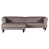 Ecksofa Jonte Schlammfarben S: 160x260 cm - Schlammfarben/Dunkelbraun, Design, Textil (160/260cm) - MID.YOU