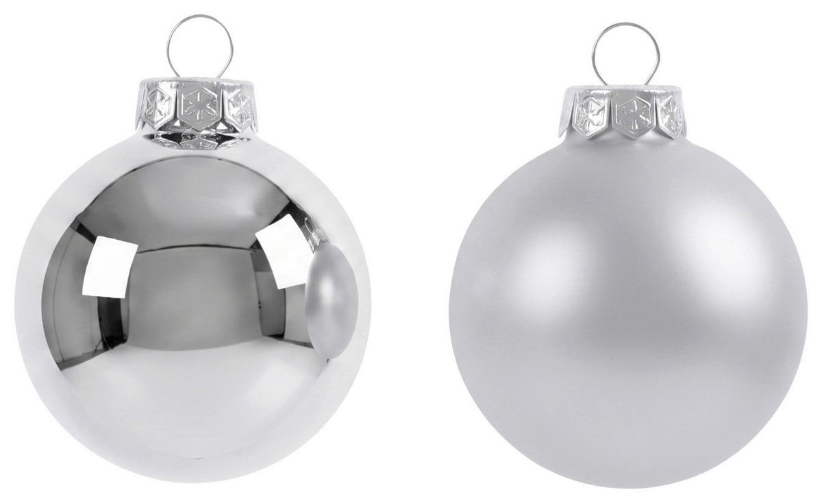 Baňka na vánoční stromeček NOEL -PAZ- - barvy stříbra, sklo (6cm) - Mömax