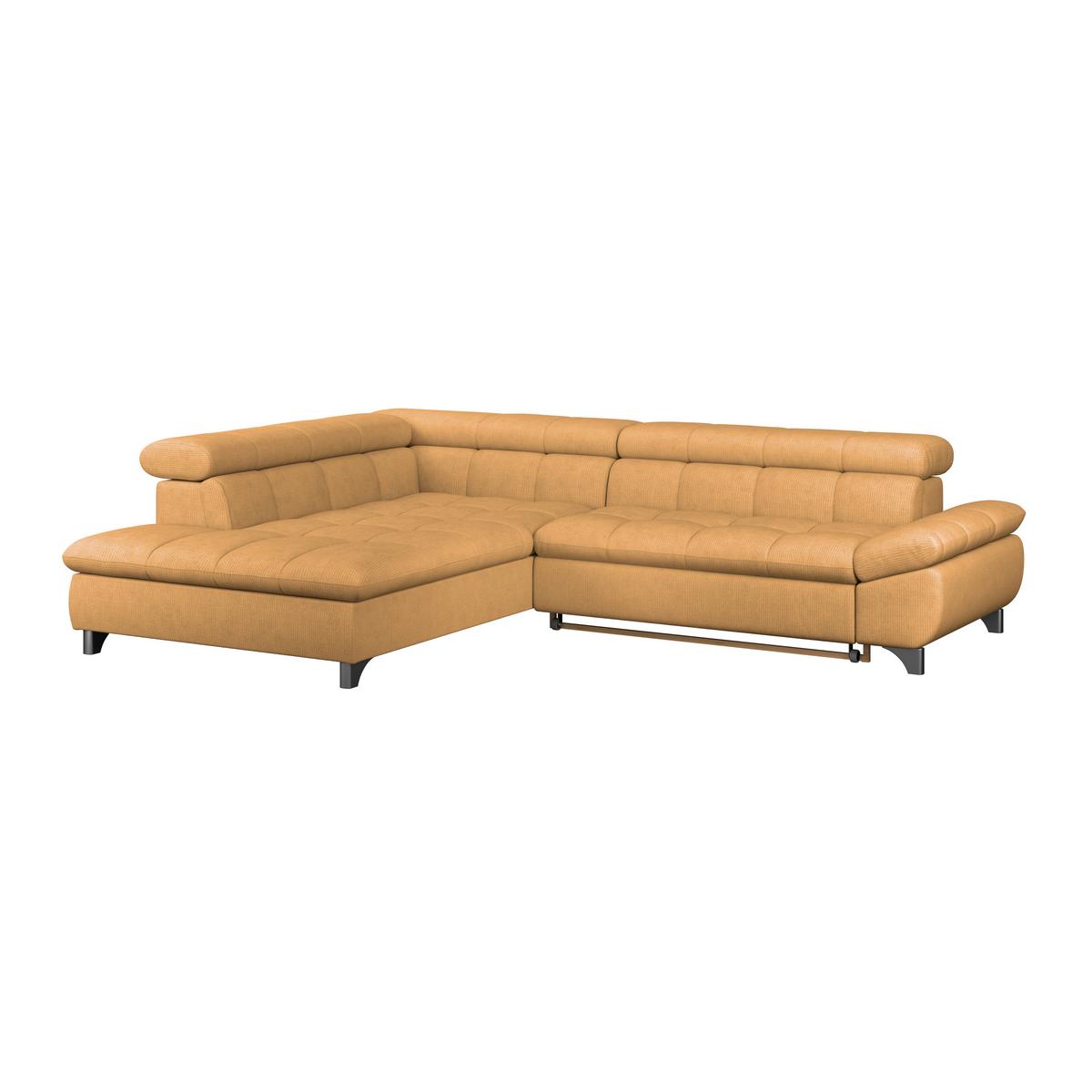 Ecksofa Gemini Goldfarben, B: 234cm - Chromfarben/Goldfarben, KONVENTIONELL, Textil (234/312cm)
