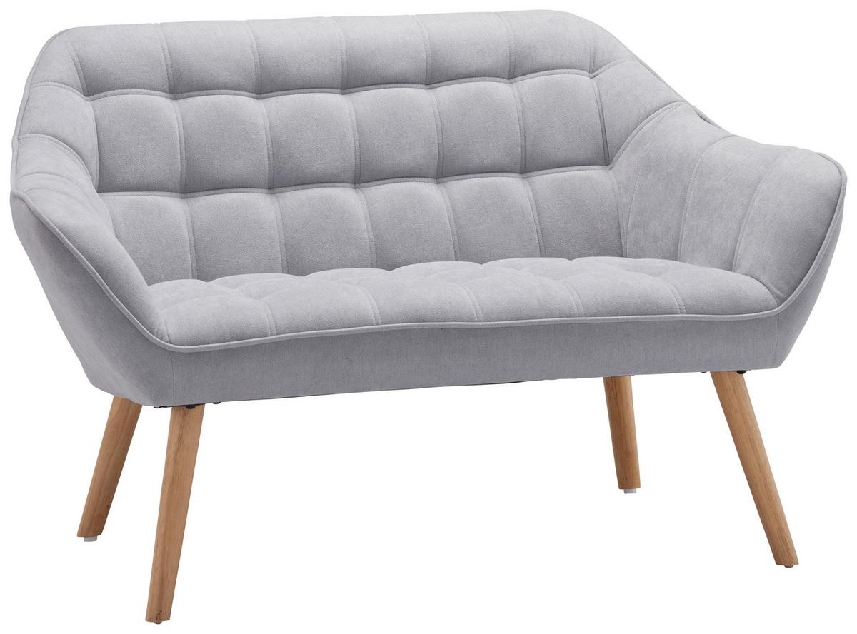 Dvojmiestna pohovka Monique, svetlosivá - svetlosivá, Modern, drevo/textil (127/76/74,5cm) - Bessagi Home