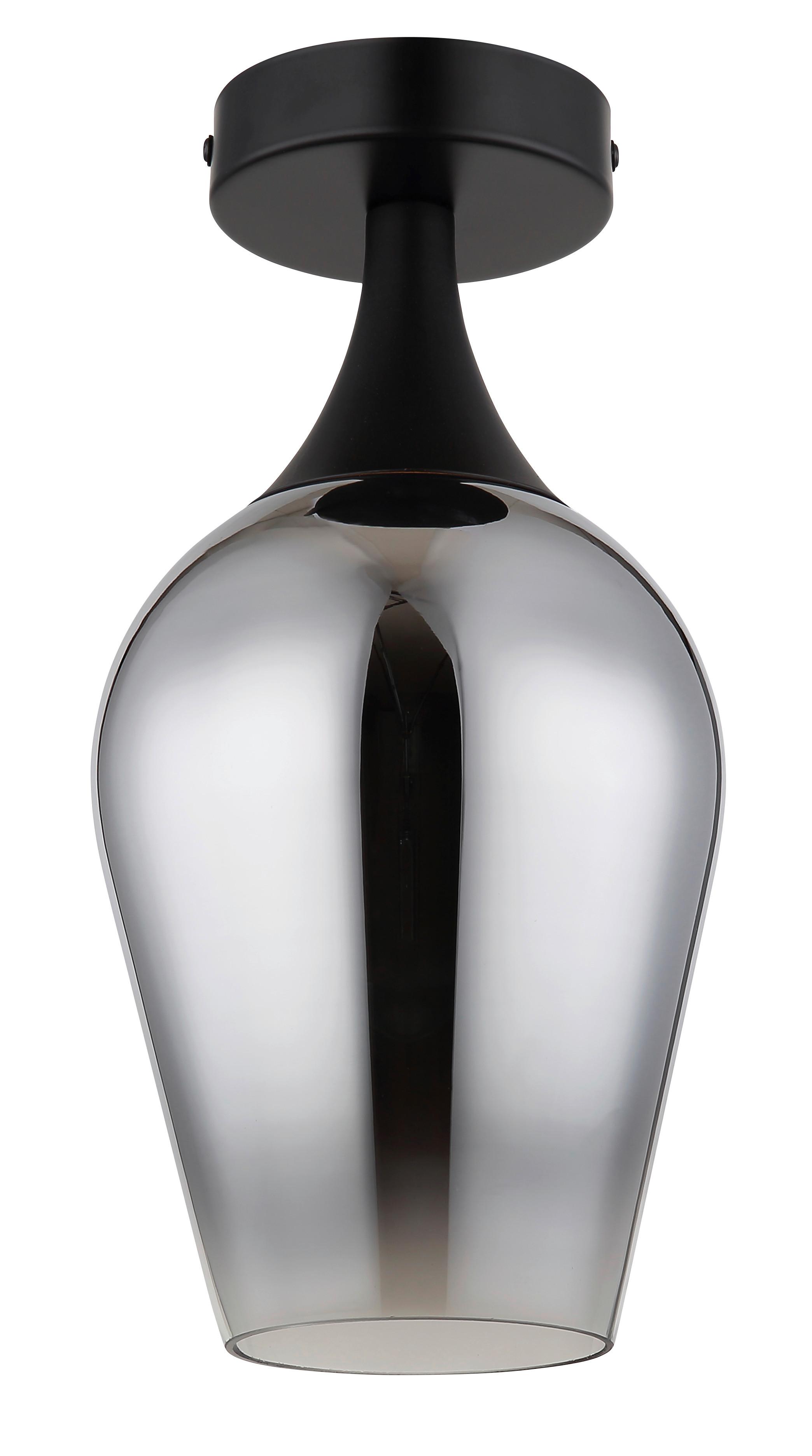 Deckenleuchte 15552d3 - Klar/Chromfarben, Design, Glas/Metall (15/30cm) - Globo