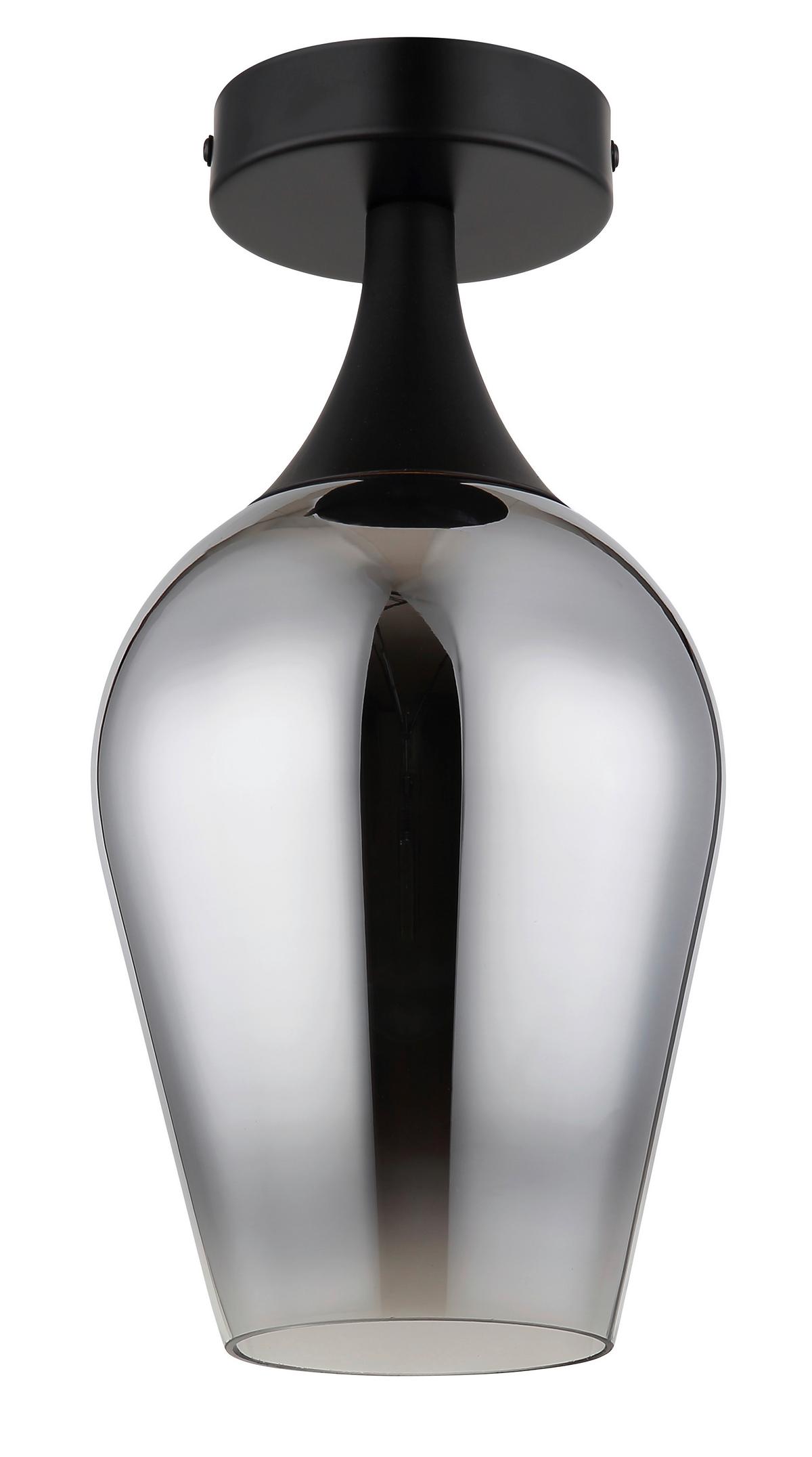 Deckenleuchte 15552d3 - Klar/Chromfarben, Design, Glas/Metall (15/30cm) - Globo