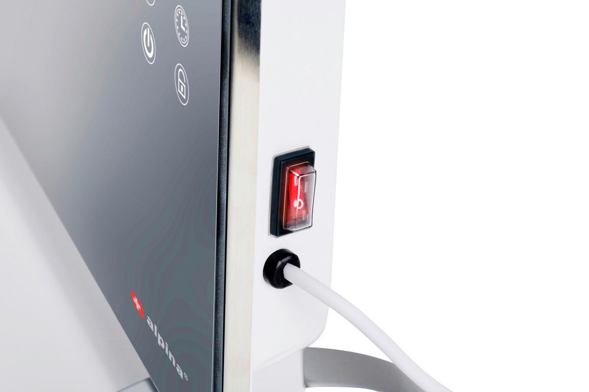 Infrarotstrahler Glass Panel Heater 230v 2000w - Schwarz, Basics, Glas (92/43/24cm)