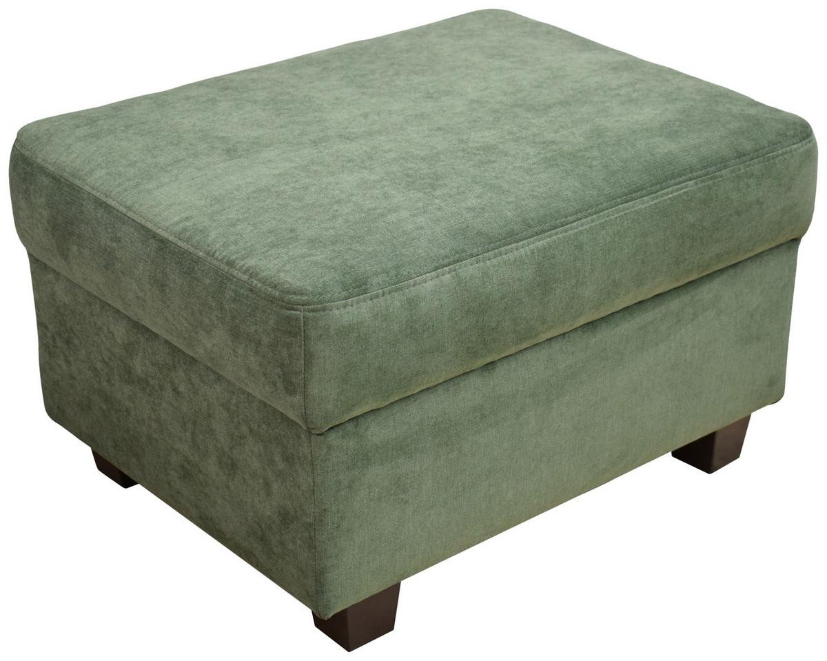 Polsterhocker Norma Grün Mikrofaser H: 41 Cm - Wengefarben/Grün, Design, Textil (67/41/52cm) - MID.YOU