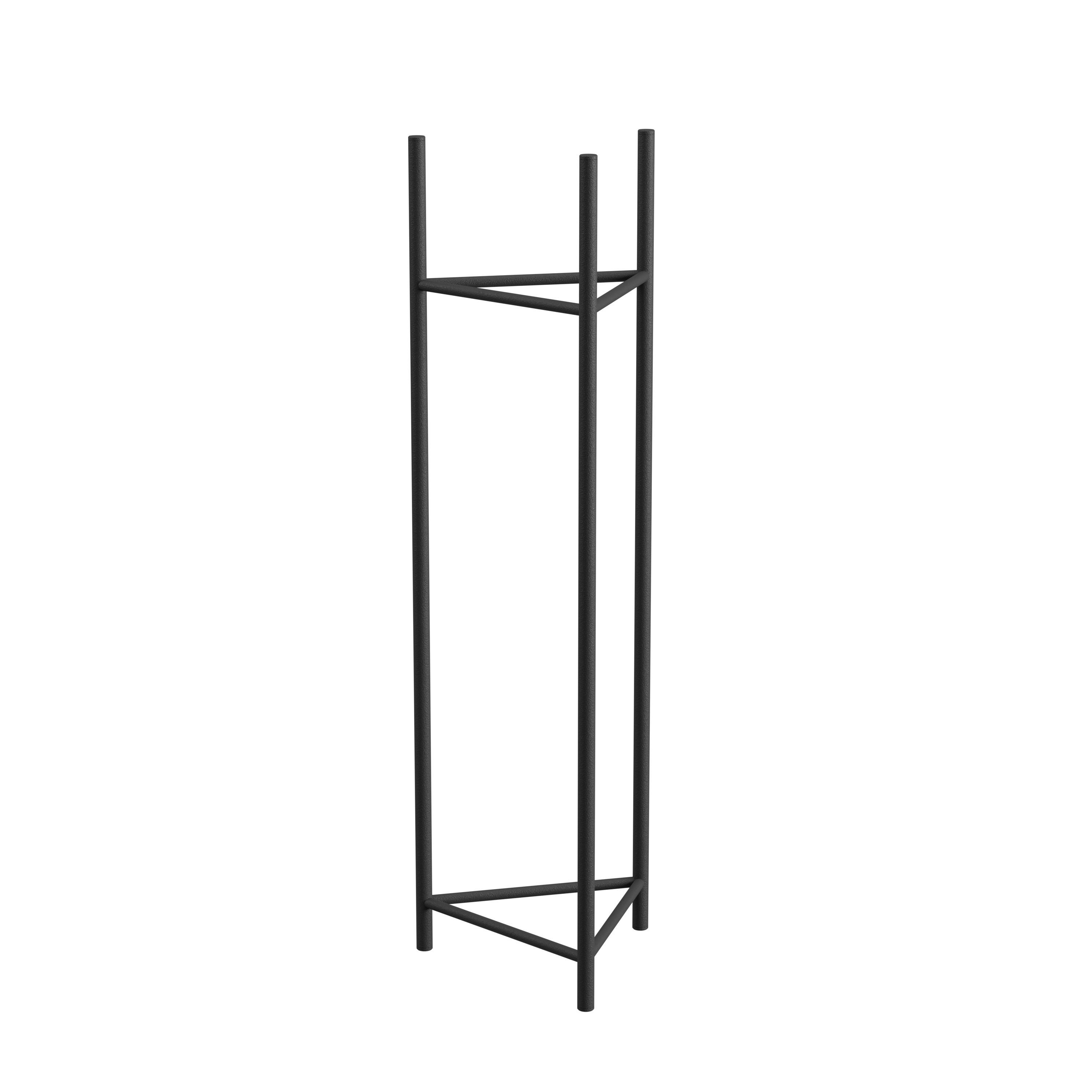 Blumenständer Aluminium Schwarz BxHxT: 27x90x27 cm